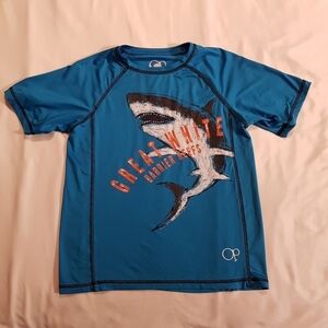 OP boys shark designed shirt size small or 6-7